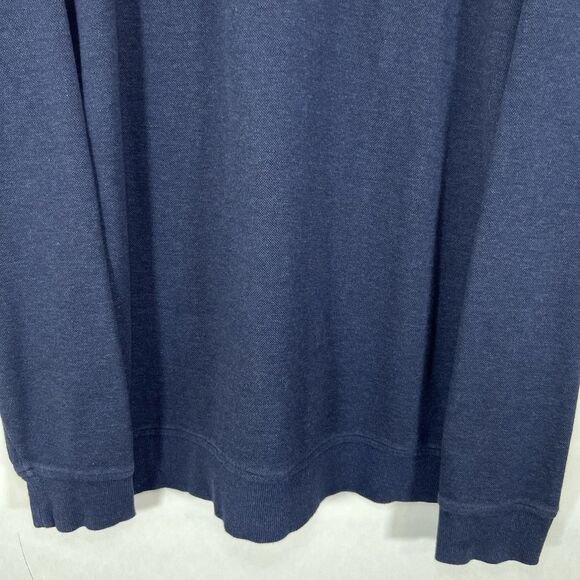Brooks Brothers Mock Neck Henley Sweater Mens Size XL Blue Embroidered Logo LS - Picture 3 of 11
